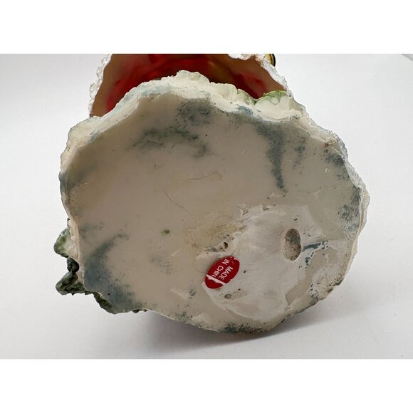 Santa Claus Christmas Figurine Bobble Lantern and Toy Basket Red Plaid Coat - Picture 7 of 11